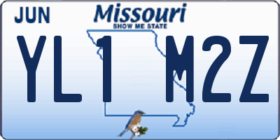 MO license plate YL1M2Z