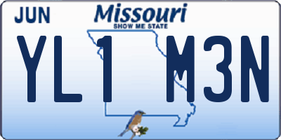 MO license plate YL1M3N