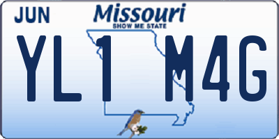 MO license plate YL1M4G