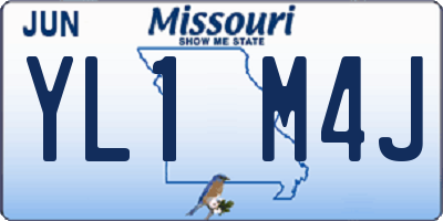 MO license plate YL1M4J