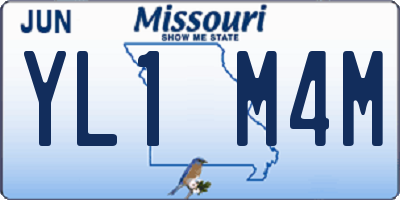 MO license plate YL1M4M