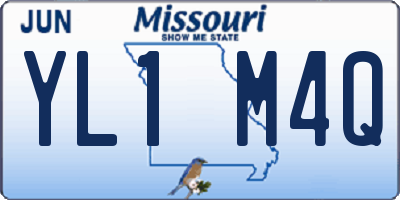 MO license plate YL1M4Q