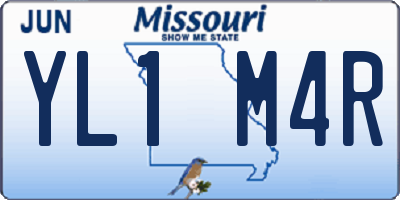 MO license plate YL1M4R