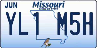 MO license plate YL1M5H