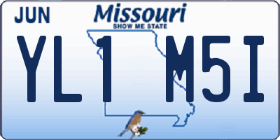 MO license plate YL1M5I