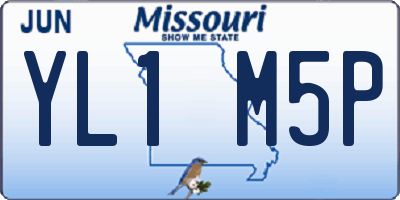 MO license plate YL1M5P
