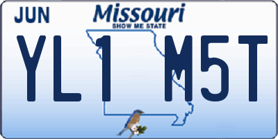 MO license plate YL1M5T