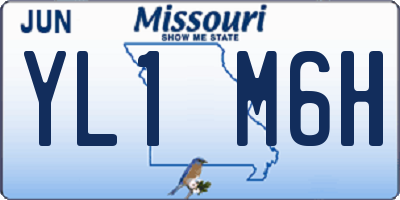 MO license plate YL1M6H