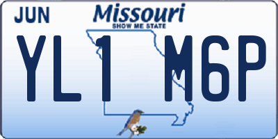 MO license plate YL1M6P