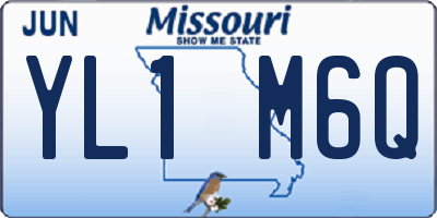 MO license plate YL1M6Q