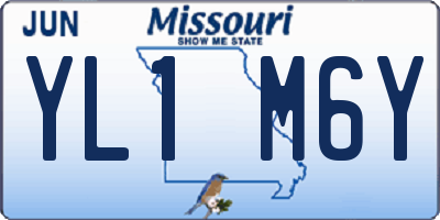 MO license plate YL1M6Y