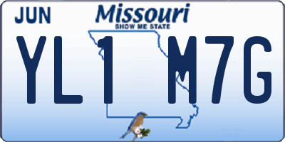 MO license plate YL1M7G