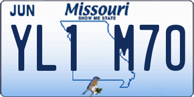 MO license plate YL1M7O