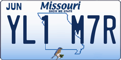 MO license plate YL1M7R
