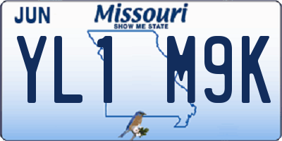 MO license plate YL1M9K