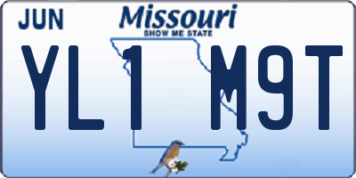 MO license plate YL1M9T