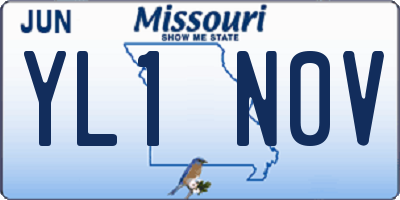 MO license plate YL1N0V