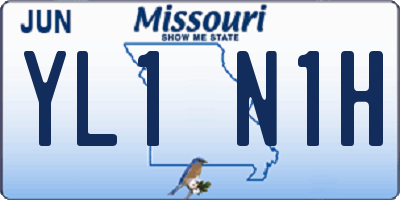MO license plate YL1N1H