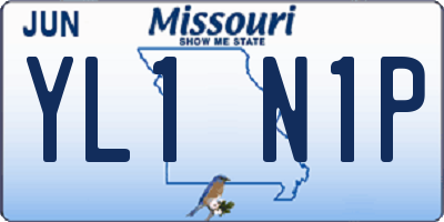 MO license plate YL1N1P