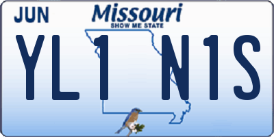 MO license plate YL1N1S