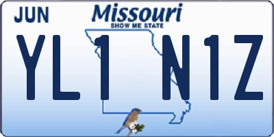 MO license plate YL1N1Z