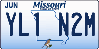 MO license plate YL1N2M