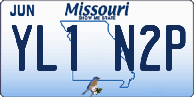 MO license plate YL1N2P