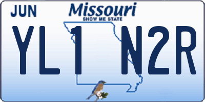 MO license plate YL1N2R