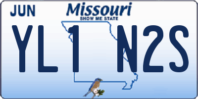 MO license plate YL1N2S