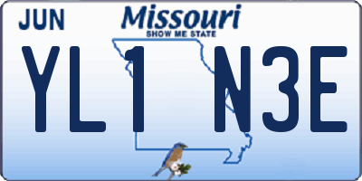 MO license plate YL1N3E
