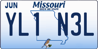 MO license plate YL1N3L