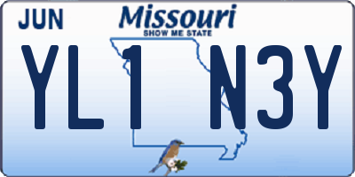 MO license plate YL1N3Y