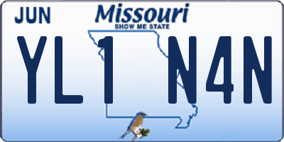 MO license plate YL1N4N
