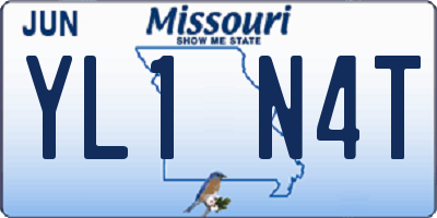 MO license plate YL1N4T