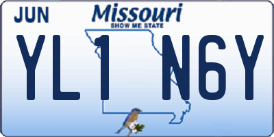 MO license plate YL1N6Y