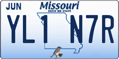 MO license plate YL1N7R