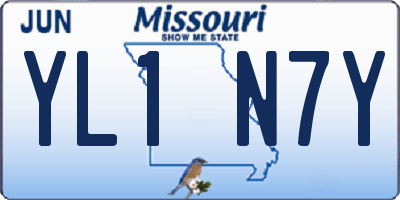 MO license plate YL1N7Y