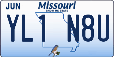 MO license plate YL1N8U