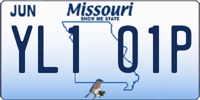 MO license plate YL1O1P