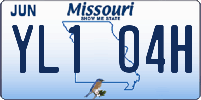 MO license plate YL1O4H