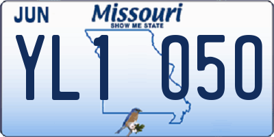 MO license plate YL1O5O