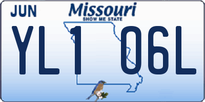 MO license plate YL1O6L