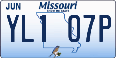 MO license plate YL1O7P