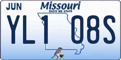 MO license plate YL1O8S