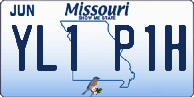 MO license plate YL1P1H