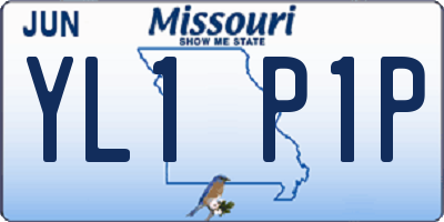 MO license plate YL1P1P