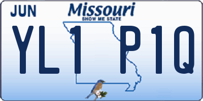 MO license plate YL1P1Q