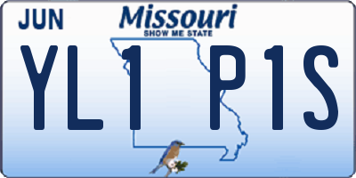 MO license plate YL1P1S