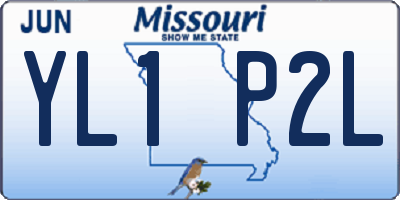 MO license plate YL1P2L