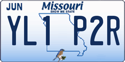 MO license plate YL1P2R
